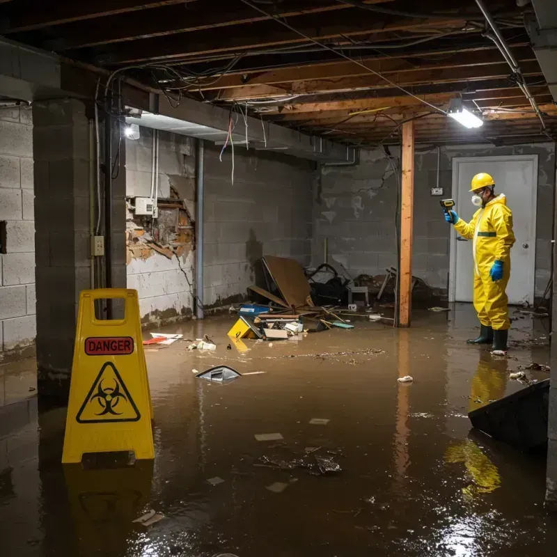 Flooded Basement Electrical Hazard in Statham, GA Property